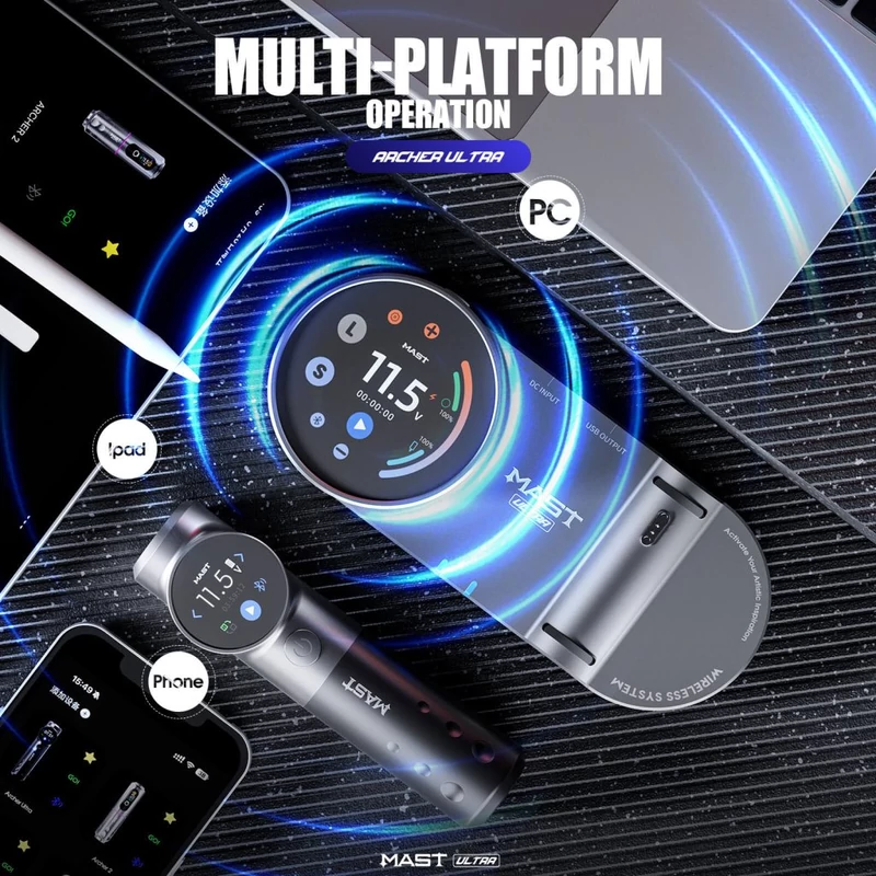 Mast Archer Ultra Smart vezeték nélküli tetoválógép - Bluetooth verzió - kép 12